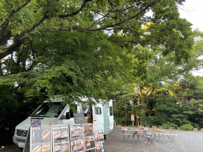 京都東山山頂公園にて移動カフェ